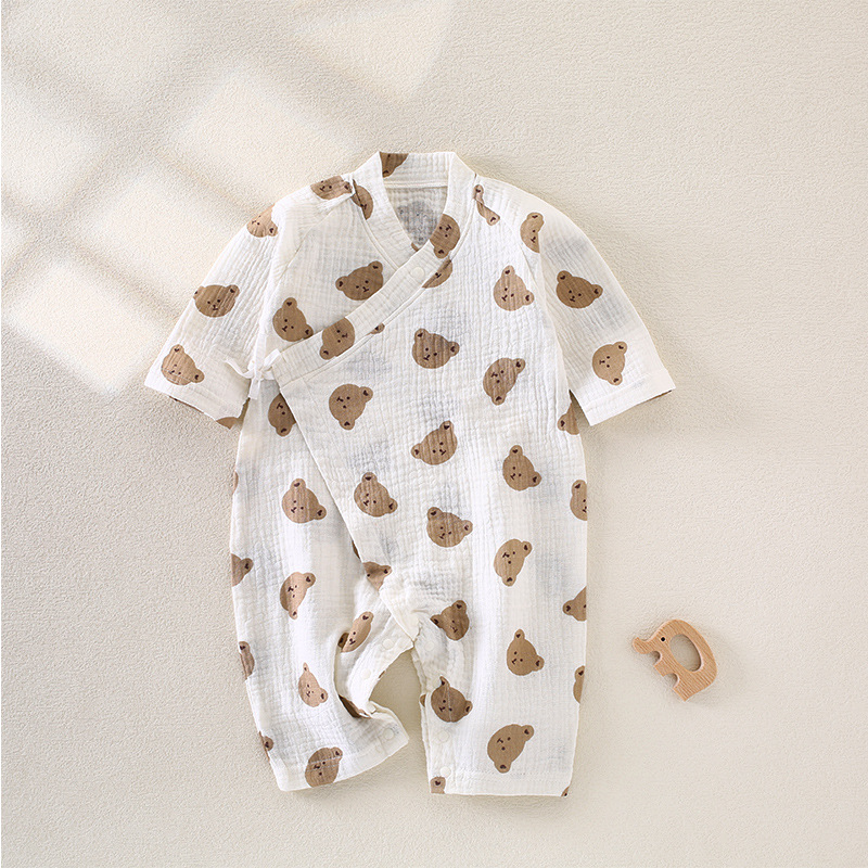 Baby Newborn Breathable Gauze Print Romper