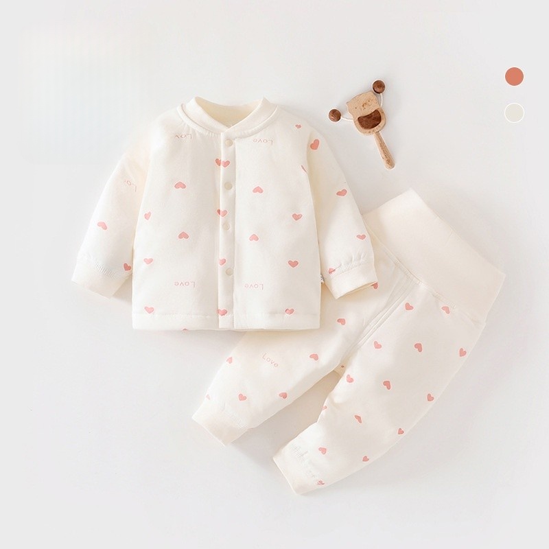 2-Piece Baby Love Warm Cotton Set