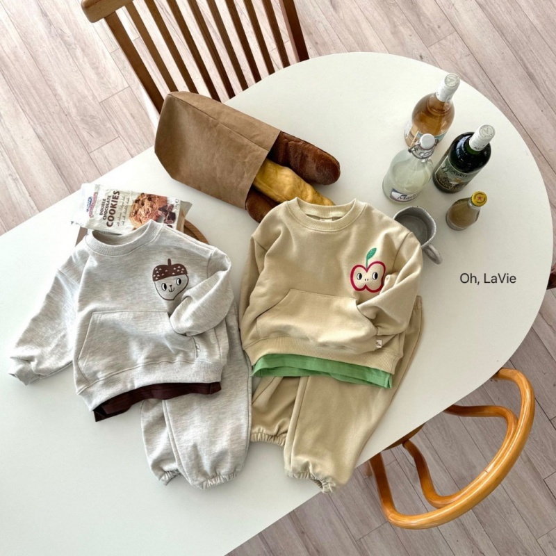 2-piece Baby Cartoon Print Patchwork Casual Sports Set