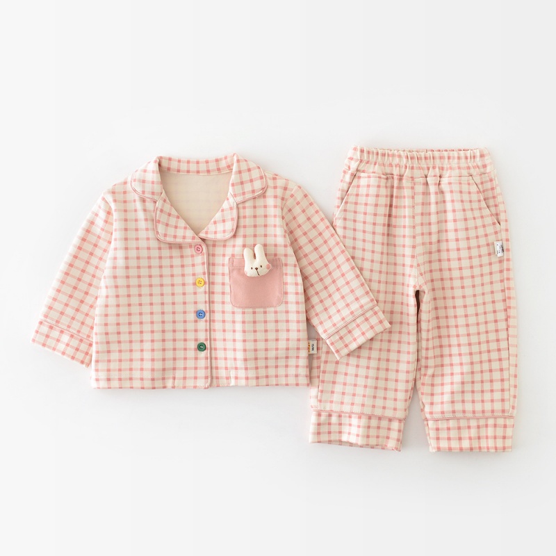 2-piece baby plaid pajama set