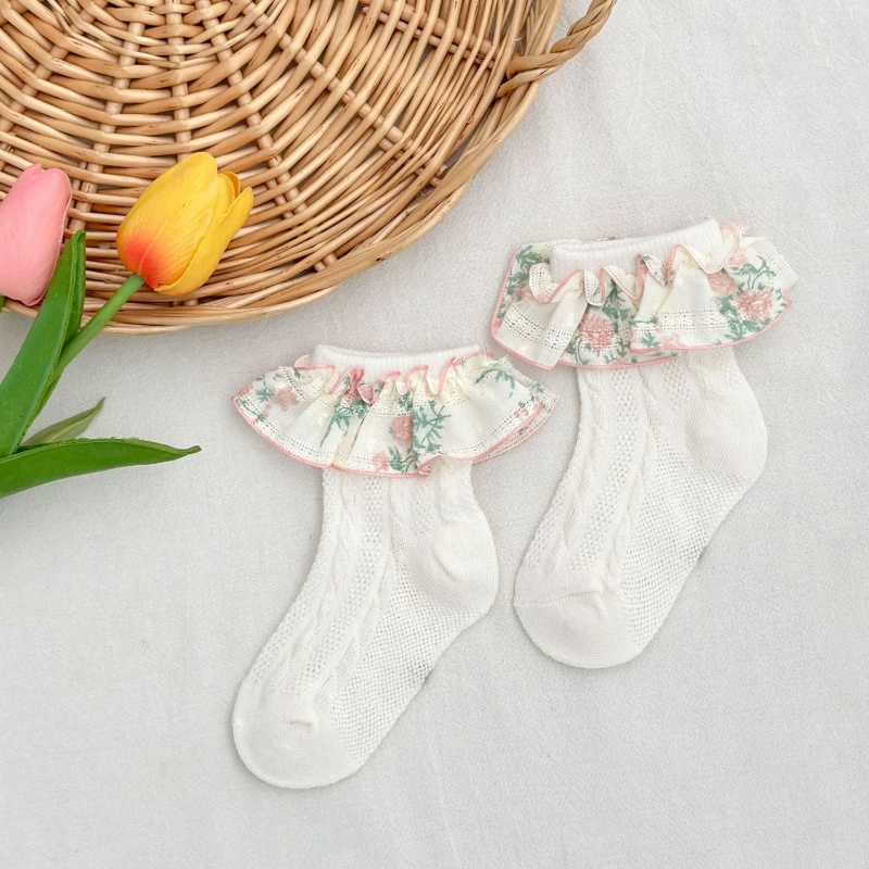 Baby Toddler Girls Lace Mesh Breathable Socks