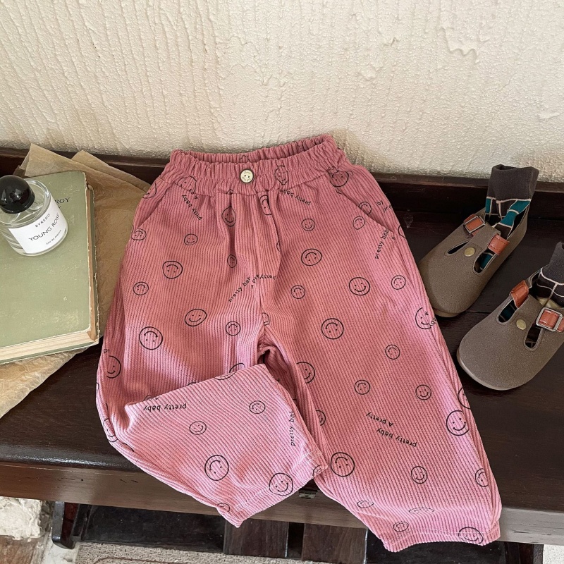 Kids' Printed Corduroy Pants