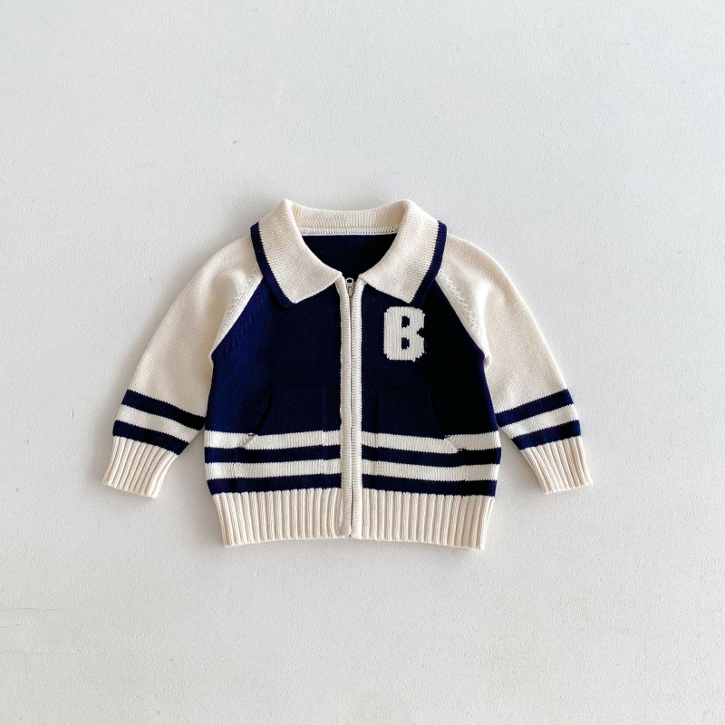 Baby Toddler Alphabet Zipper Cardigan Sweater
