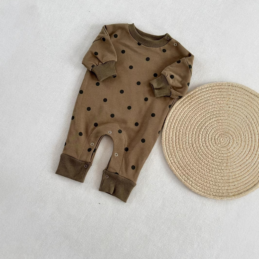 Baby Newborn Moon Polka Dot Print Rompers