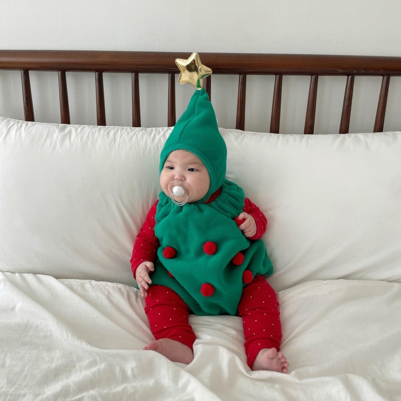 Baby Christmas Vest Hooded Romper