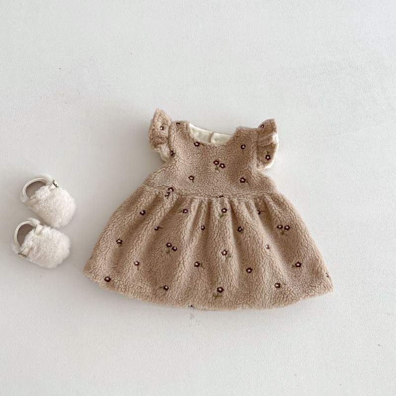 Baby Toddler Girls' Floral Fleece Vest Dress