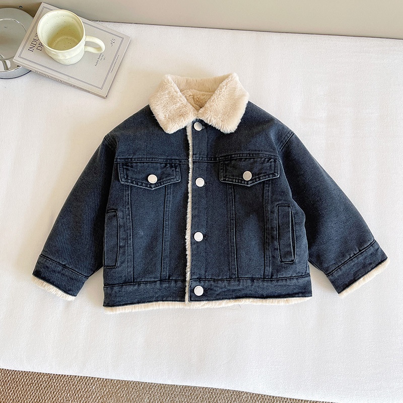 Baby Kids' Fleece-Lined Denim Outerwear