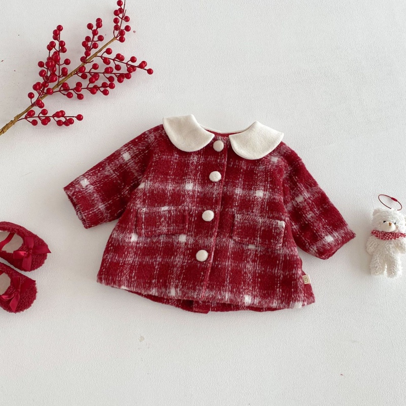 Baby Kids' Girl Christmas Red Coat