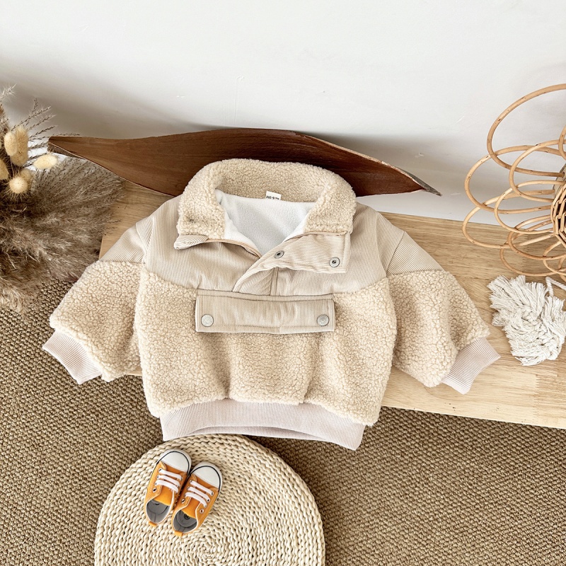 Baby Toddler Lambswool Patchwork Fleece Sweatshirt