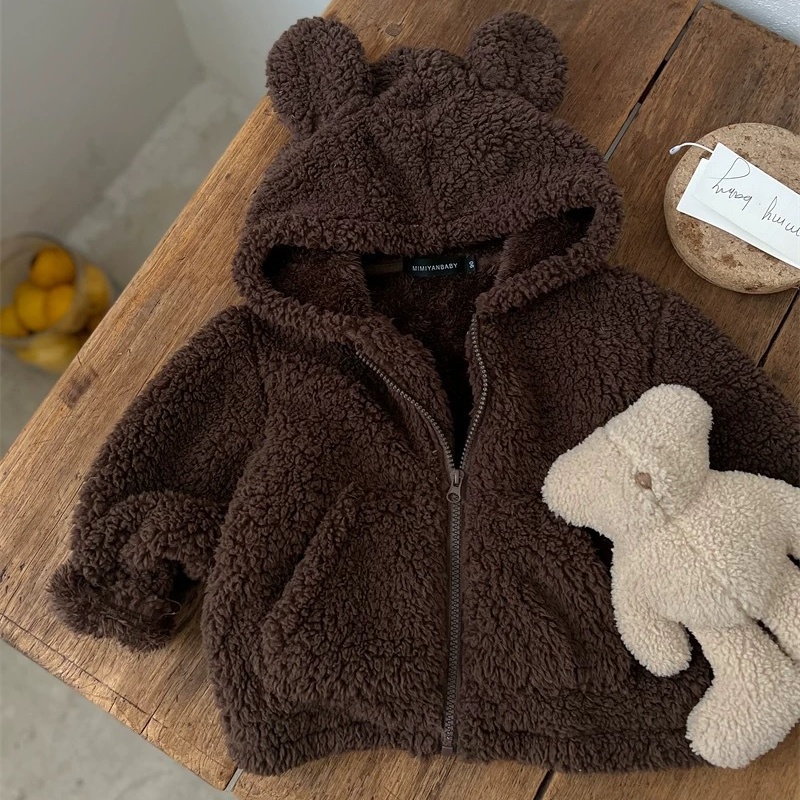 Baby Kids' Fleece-Lined Zipper Outerwear