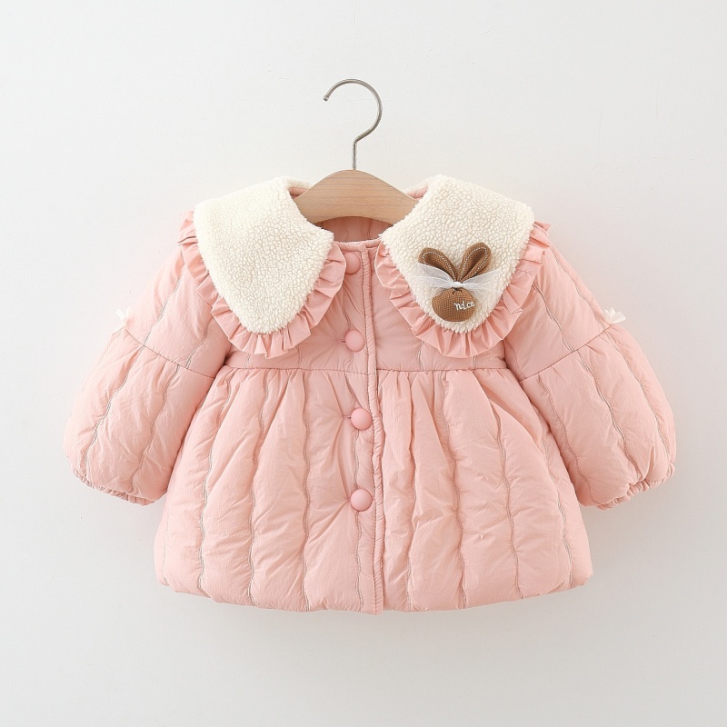 Cute Doll Neck Baby Toddler Girls Cotton Outerwear