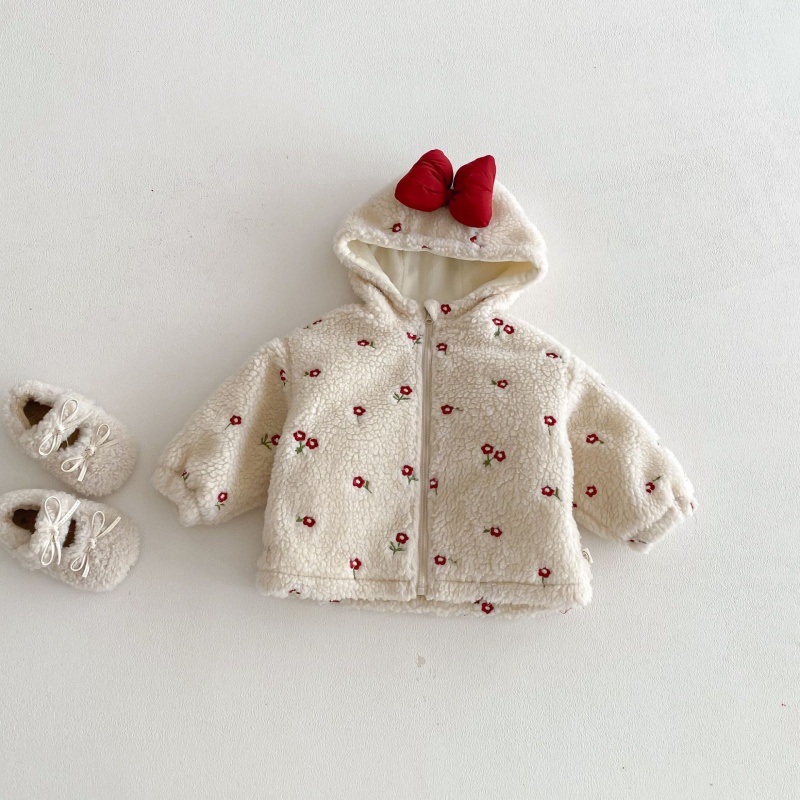 Baby & Kids' Girls Floral Print Bow Outerwear