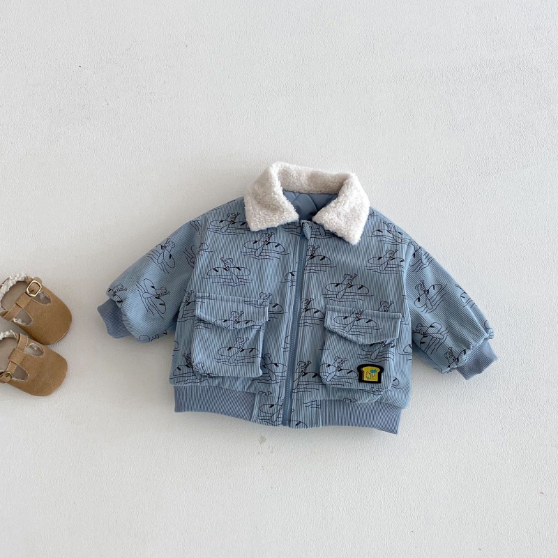 Baby & Kids' Boys' Thickened Printed Outerwear