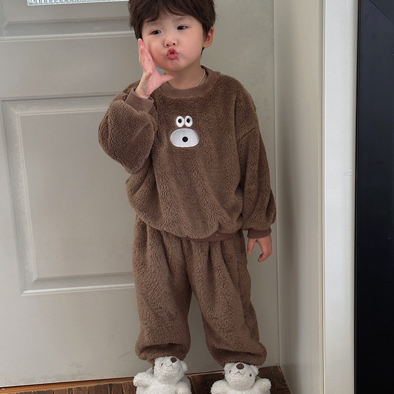 2-Piece Baby & Kids Fleece Bear Set