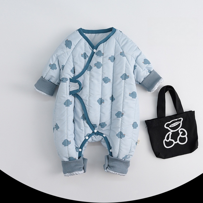 Baby Print Snap-Front Romper
