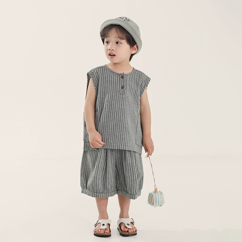 Toddler Striped Tank Top and Shorts Set