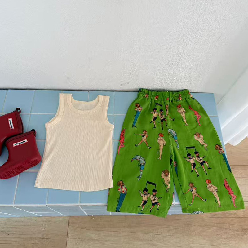 Toddler Dog Print Loose-Fit Pants