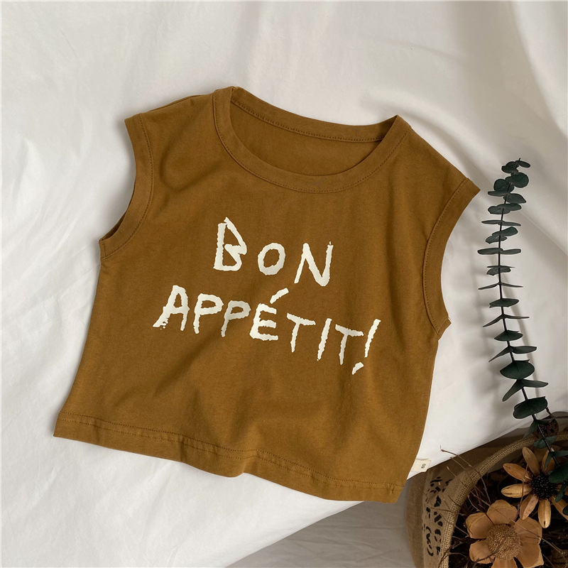 Kids Letter Print Vest Top