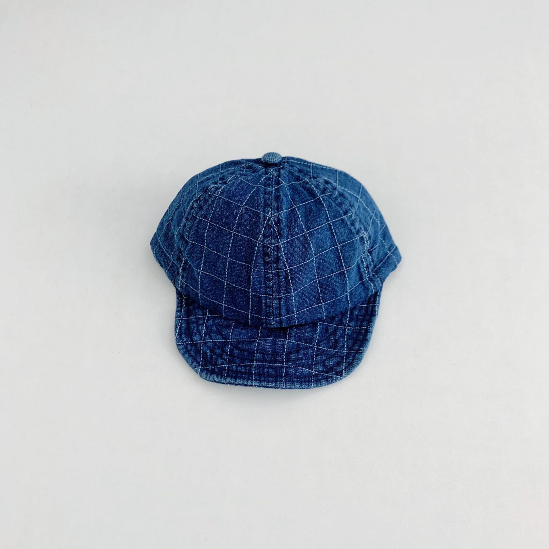 Baby Grid Soft-Brimmed Denim Baseball Hat
