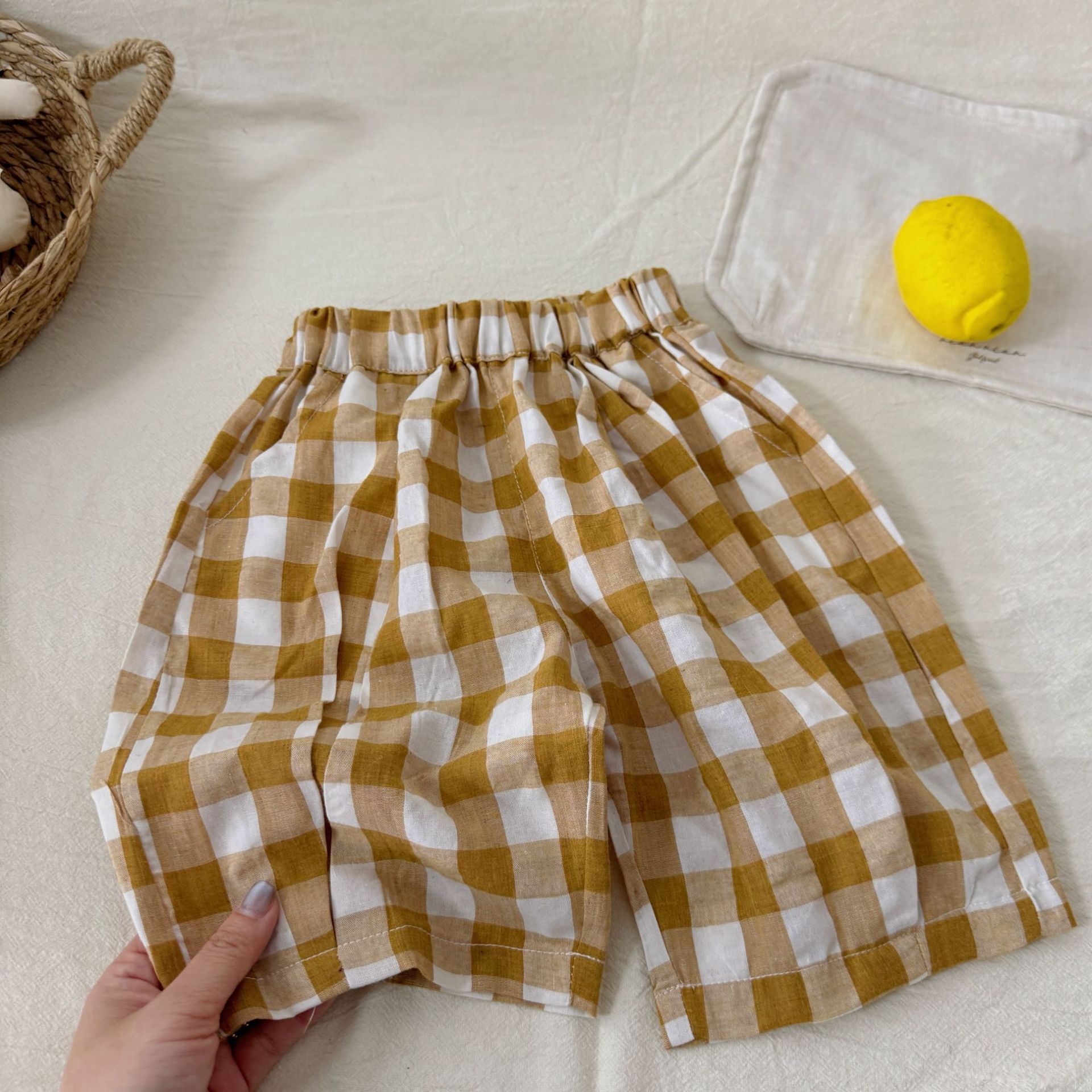 Kids Checkerboard Short Pants