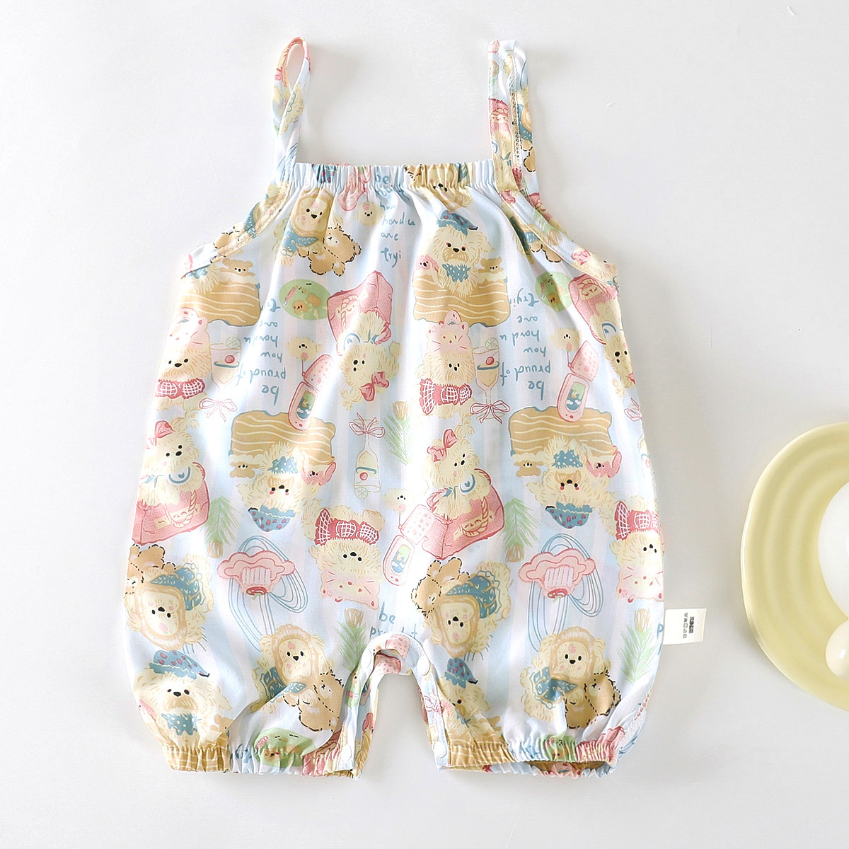 Baby Animal Floral Print Camisole Onesie
