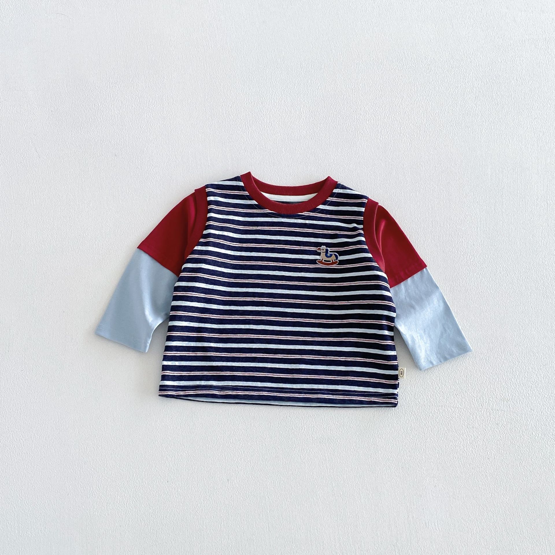 Kids Contrasting Colors Stripe T-shirt