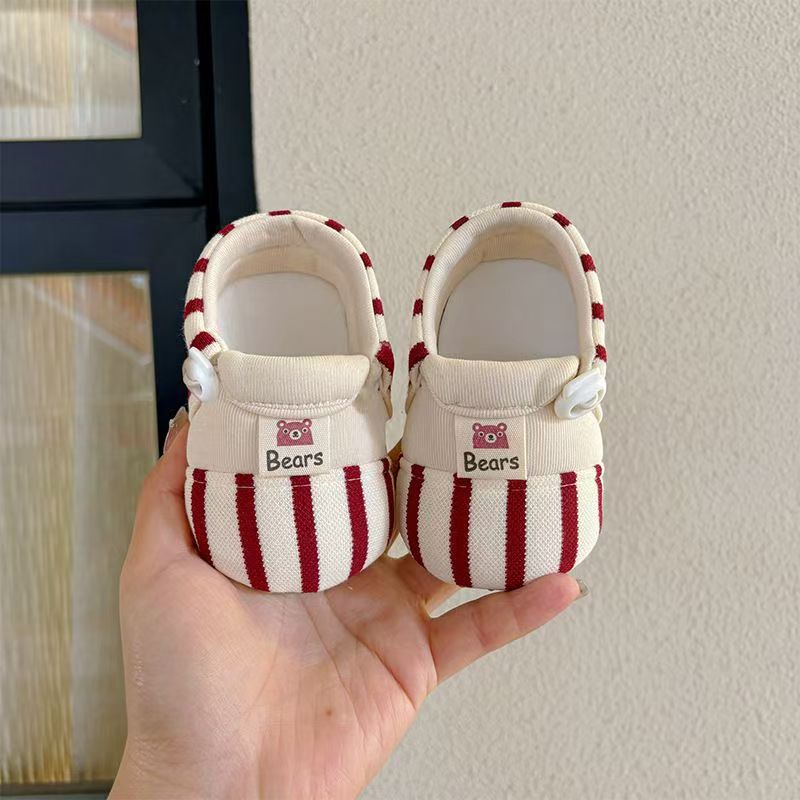 Baby Striped Soft Soled Shoes