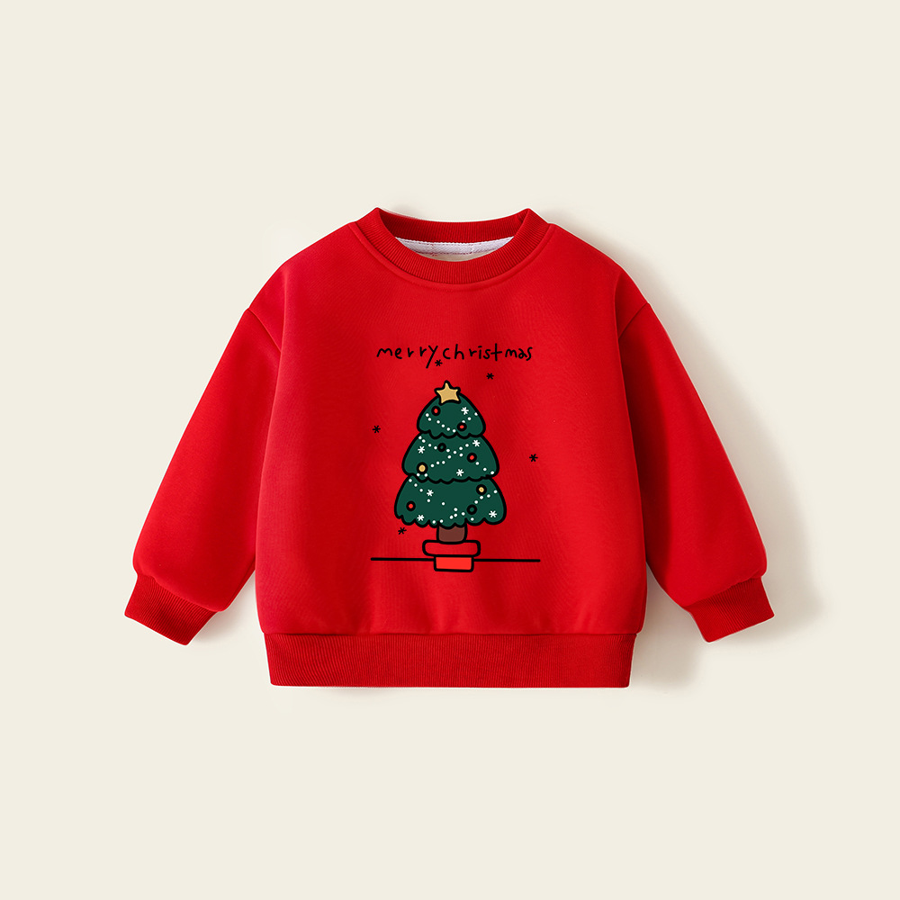 Kids Christmas Tree Fleece-Lined Sweatshir
