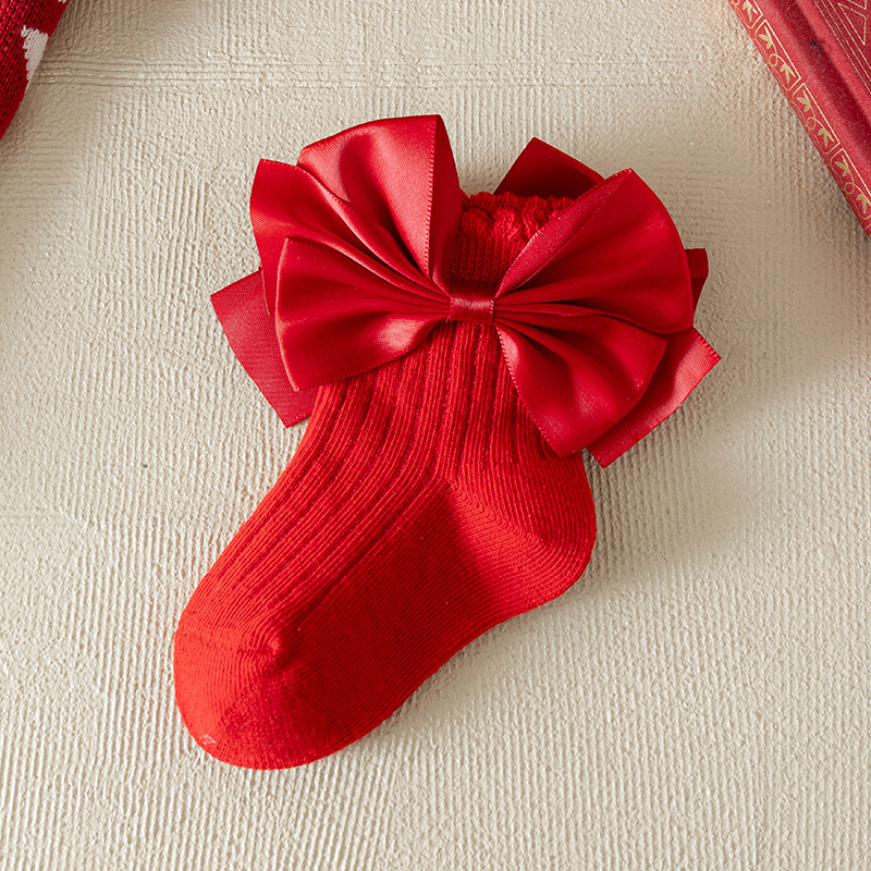 [Copy]Baby Toddler Christmas Bow Socks
