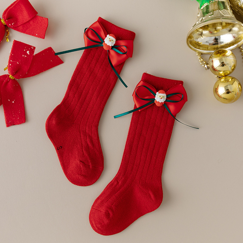 [Copy]Baby Toddler Christmas Bow Socks