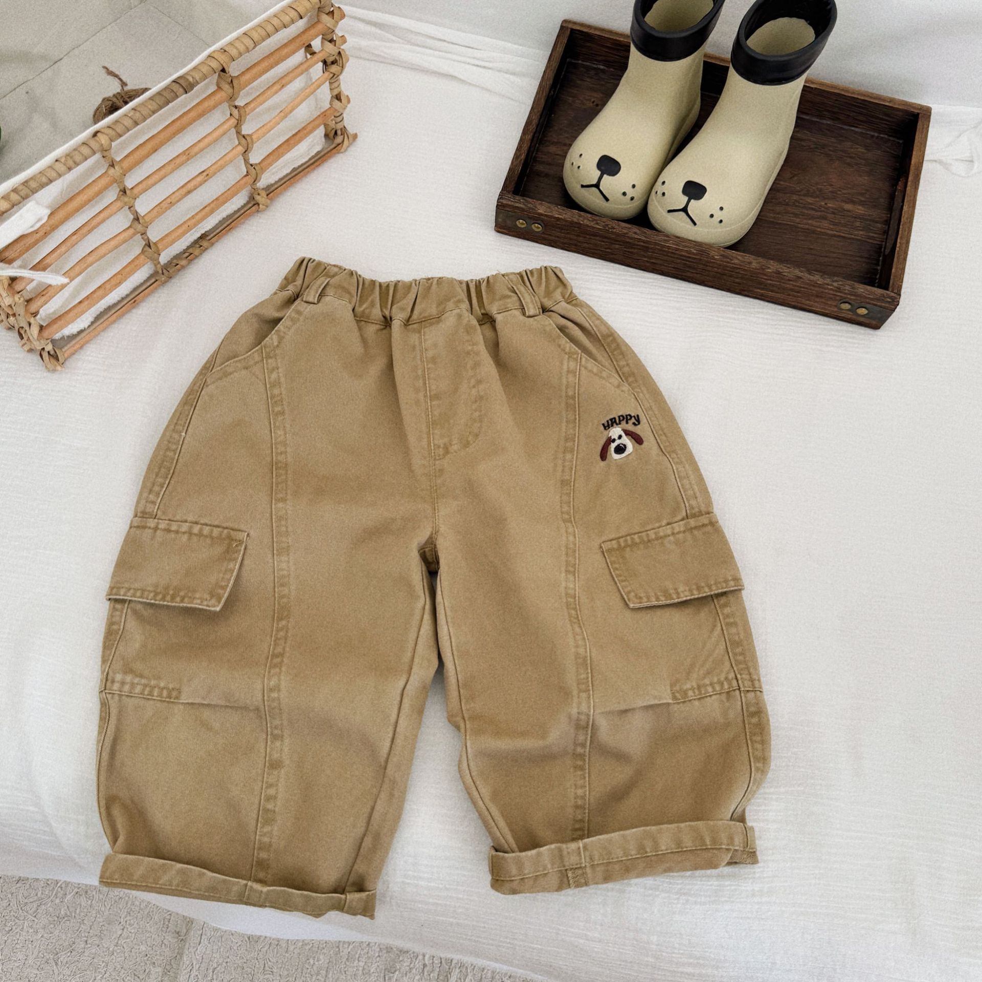 DailyBebe Kids CUTE PUPPY Pocket Pants