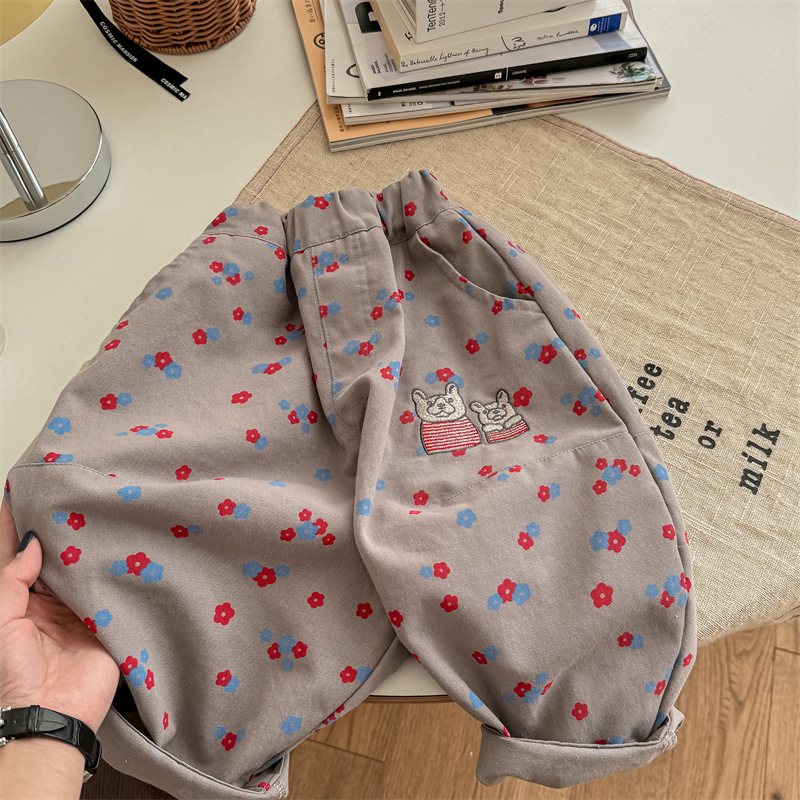 DailyBebe Kids Floral Washed Cotton Harem Pants