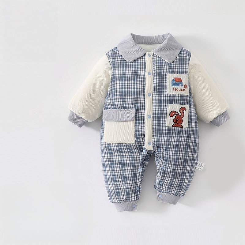 Baby Rabbit Print Thermal Romper