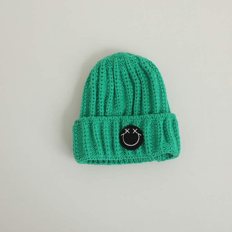 Baby Toddler Cute Smiley Solid Color Knit Hat