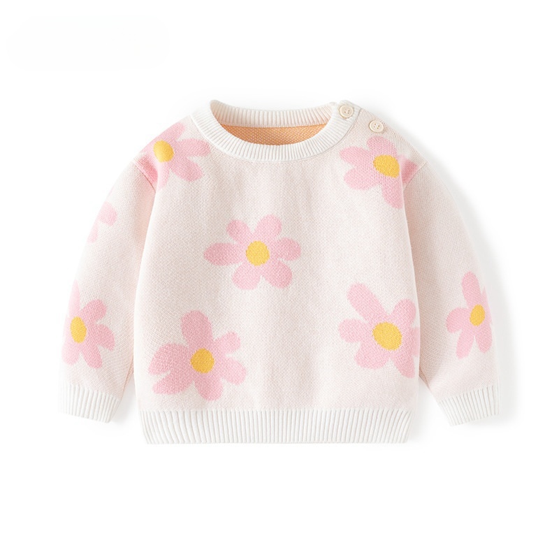 Baby Toddler Girl Flower Sweater