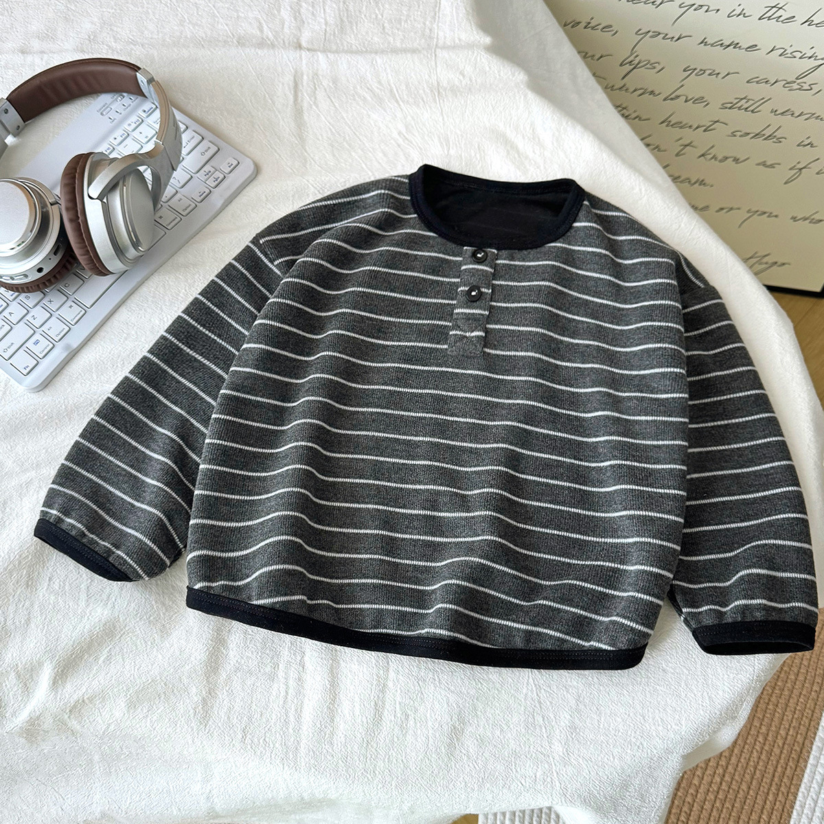 Kids Stripe Long Sleeved Base Layer Top