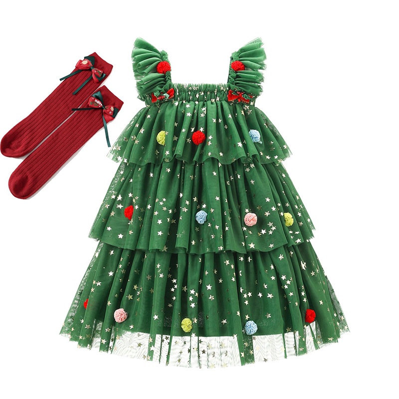 Baby Kids' Girl Christmas Strapless Dress