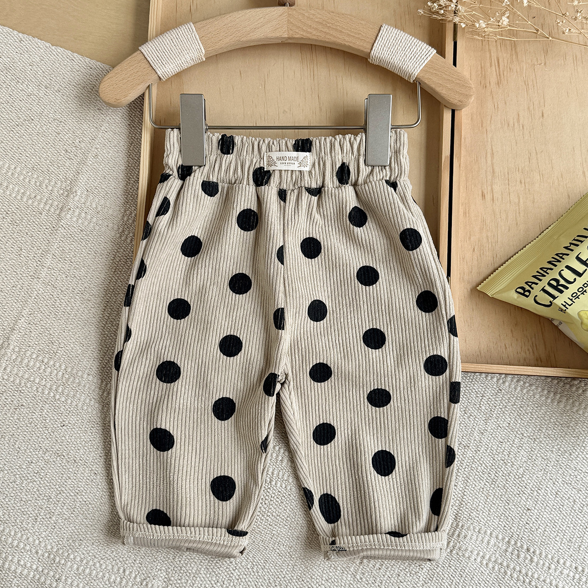 Baby Polka Dot Tomatoes Corduroy Pants