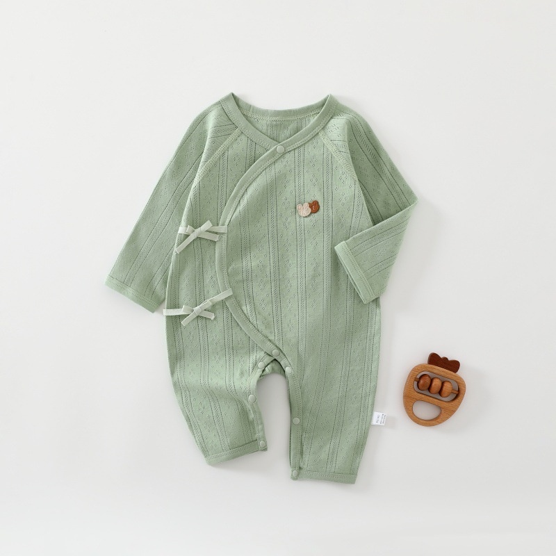 Baby Newborn Tie-Up Romper