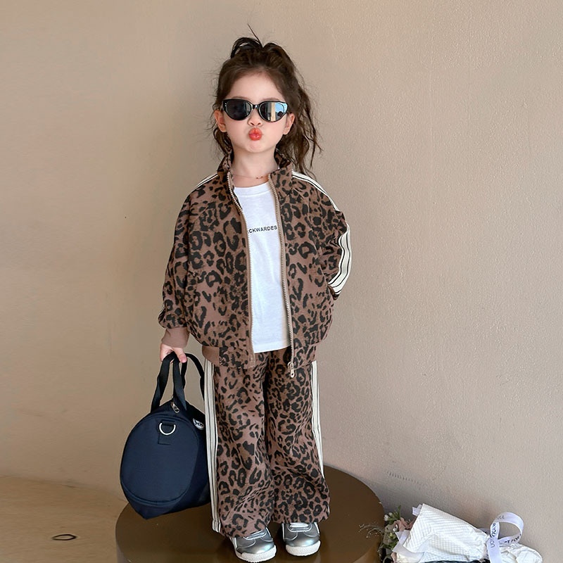 2-Piece Baby Toddler Girl's Leopard Print Set