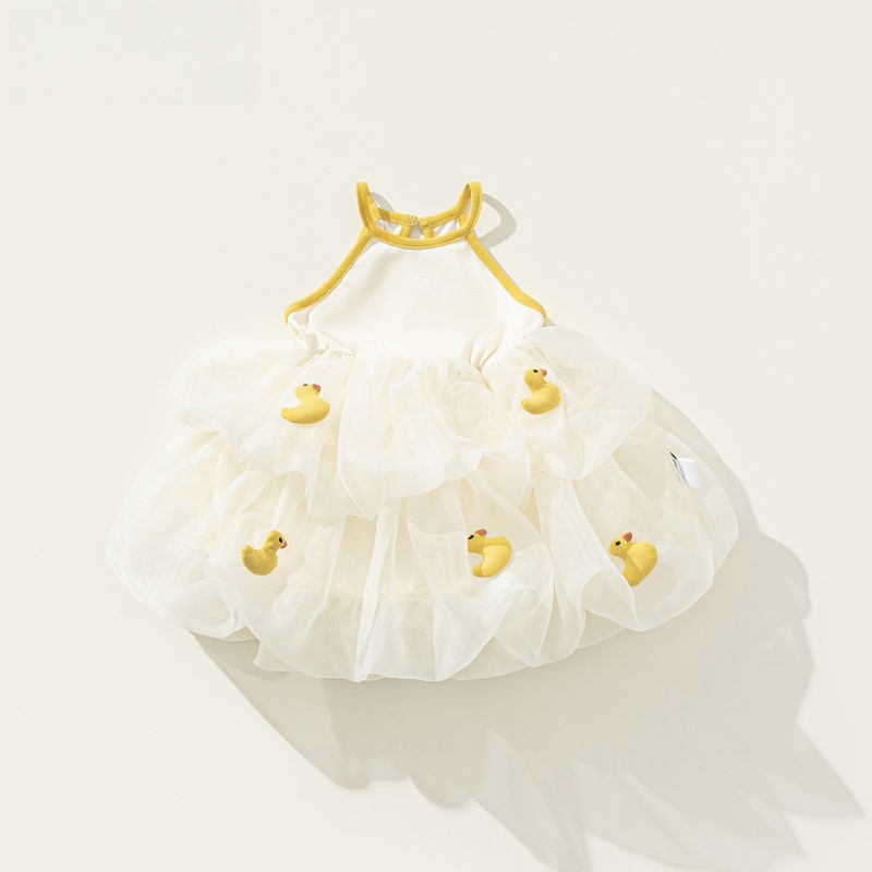 Baby Toddler Girls Strapless Patchwork Mesh Dress 