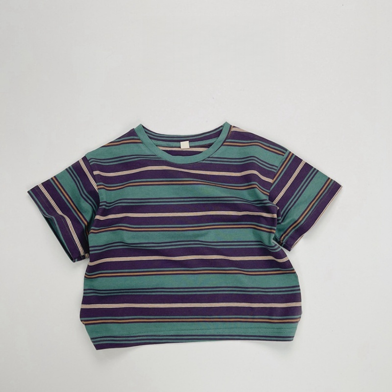 Baby Toddler Color Block Striped T-Shirt Top
