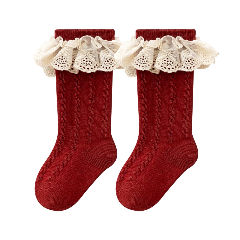 Baby Toddler Girls red princess socks