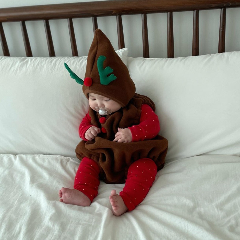 Baby Christmas Vest Hooded Romper