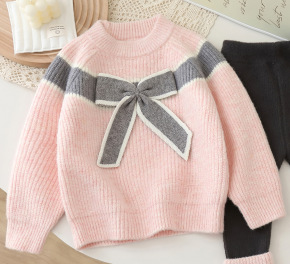2-Piece Baby Girls' Bow Sweater Set