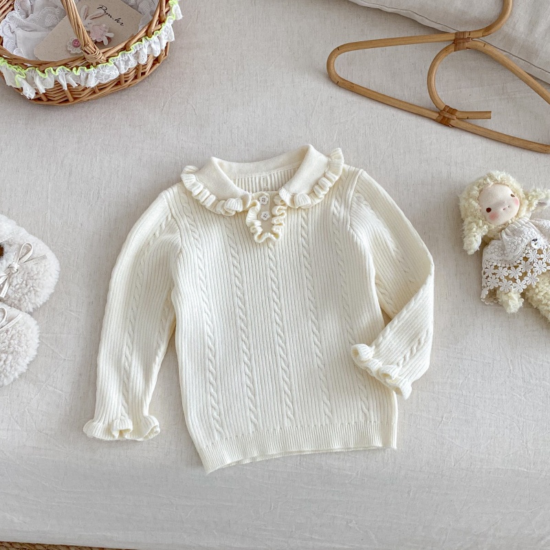 Baby Kids' Girl Lace Knit Sweater