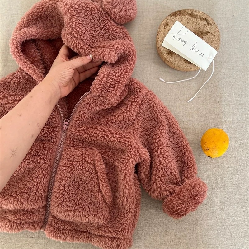 Baby Kids' Fleece-Lined Zipper Outerwear