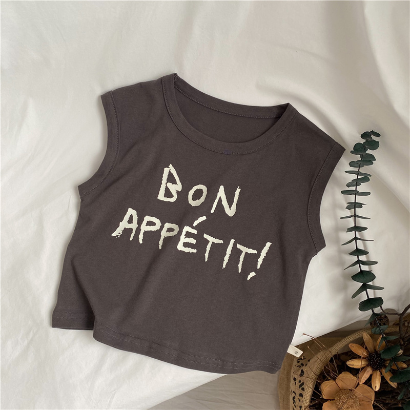 Kids Letter Print Vest Top