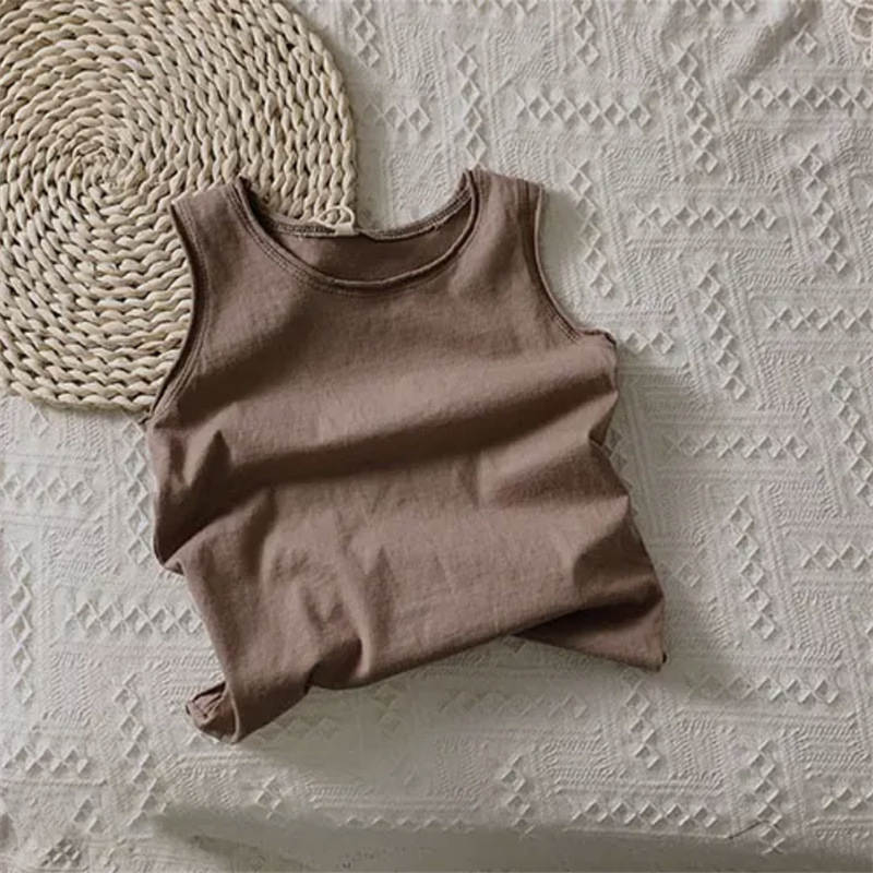 Kids Solid Color Vest Top
