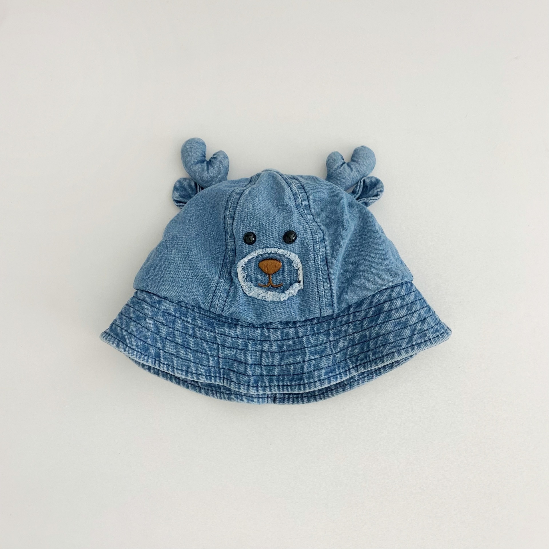 Toddler Cute Deer Cat Dome Denim Bucket Hat